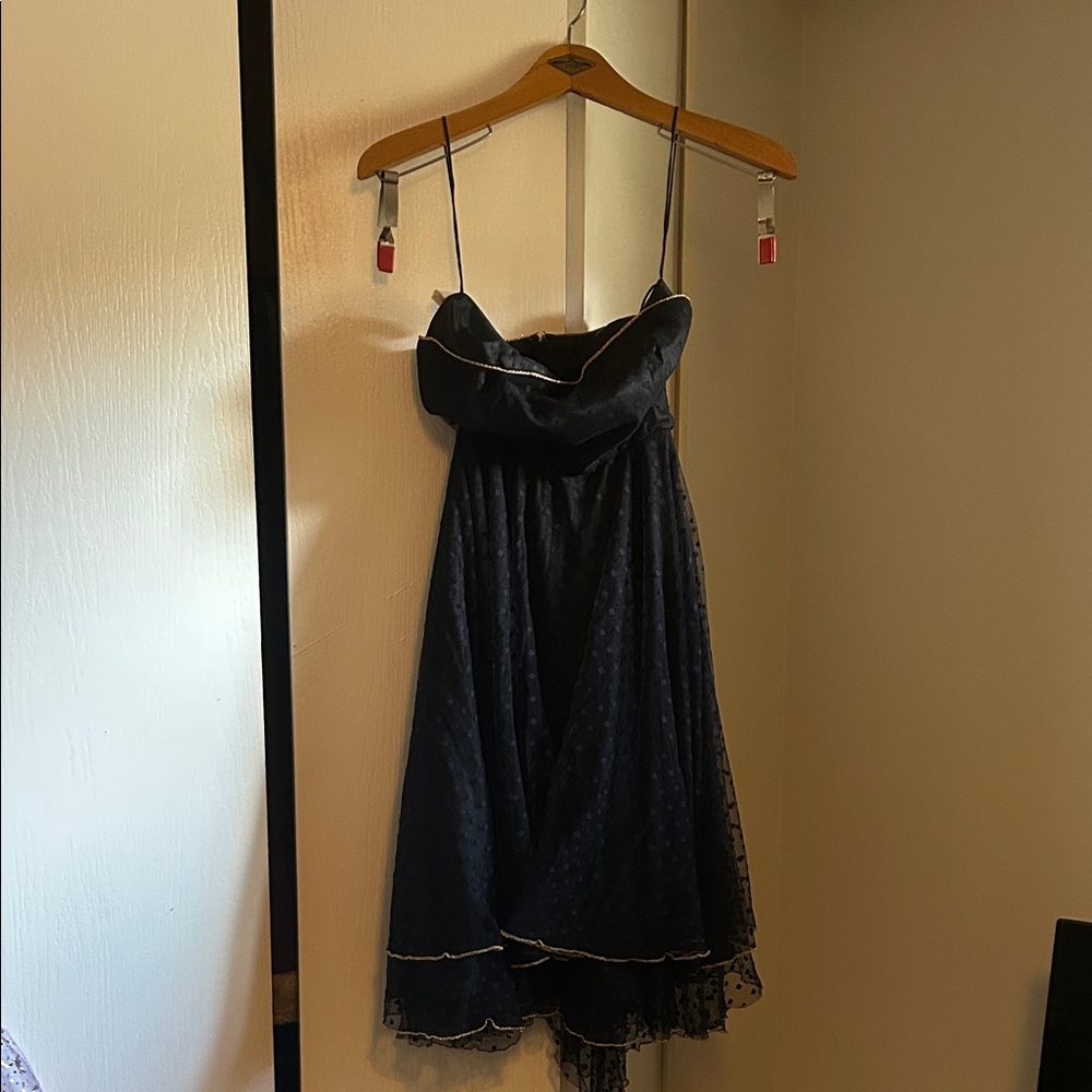 Vintage Elegant Black Strapless Dress